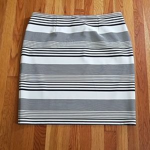 Black and cream striped skirt